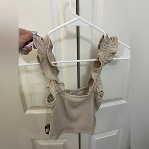 Zara ruffle strap top